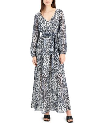 I.N.C. International Concepts Printed Maxi Dress/ Black print