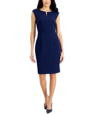 Kasper Notched-Neck Sheath Dress