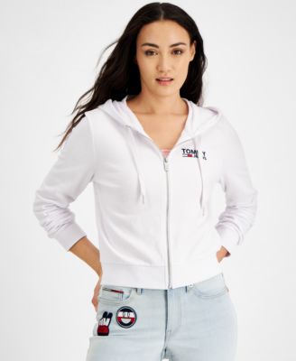 Sweat à capuche zippé avec logo Tommy Jeans