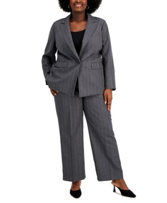 Le Suit Plus Size Straight-Leg Pantsui