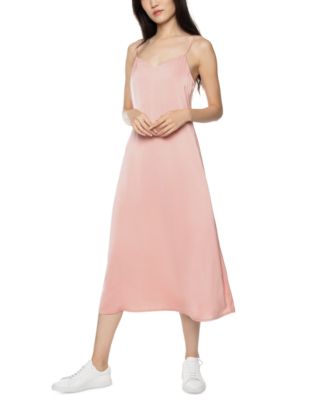 Black Tape Slip Midi long Dress Soft Antique Blush large