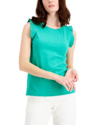 Anne Klein Ruffled Tank Top blouse