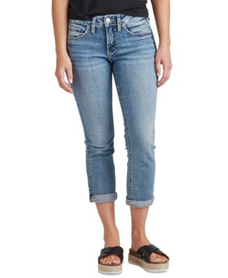 Silver Jeans Co. Britt Roll-Cuff Capri Jeans