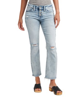 Silver Jeans Co. Juniors Suki Straight-Leg Crop Jeans