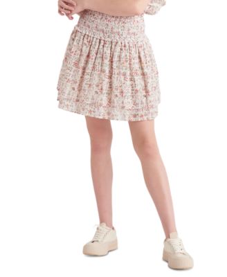 Tape Tiered Mini Skirt Poppy Fields