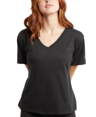 Champion Womens Relaxed V-Neck T-Shirt Wow