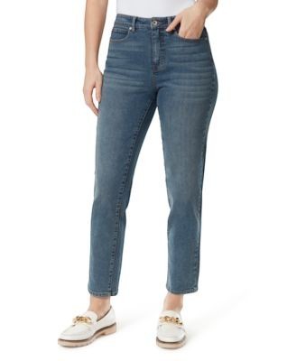 Anne Klein Denim and Sport Womens High Rise Mom Jeans