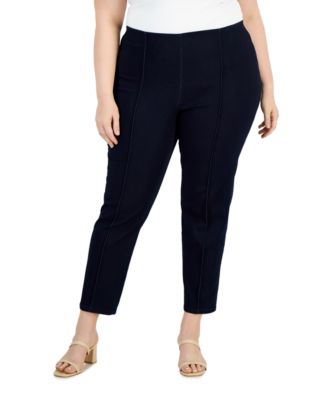 Anne Klein Plus Size Denim Pull-On Leggin Indigo Rinse