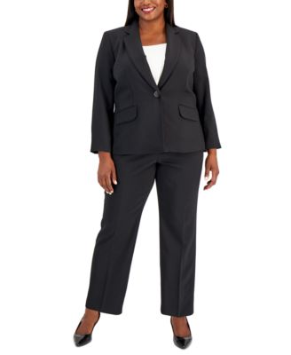 Le Suit Plus Size Seamed Blazer Pantsu