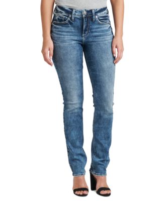 Silver Jeans Co. Womens Suki Straight-Leg Denim Jeans