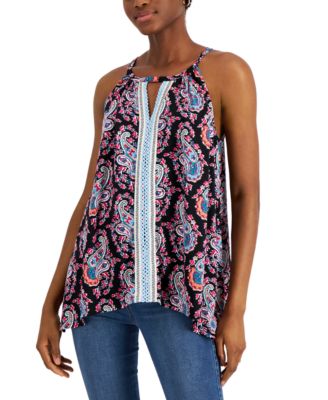 JPR Studio Womens Border-Print Sleeveles