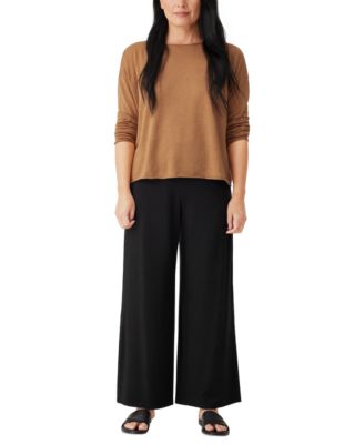 Pantalon large à fente latérale Eileen Fisher Petite