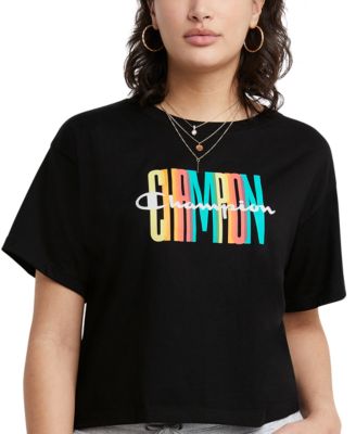 Champion Womens Cropped Logo T-Shirt