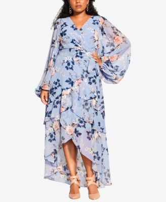 City Chic Trendy Plus Size Elo Ice Bluebell