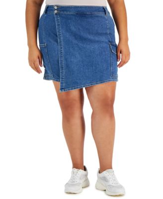 Tinseltown Trendy Plus Size Faux-Wrap Skort