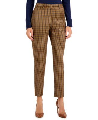 Tahari ASL Womens Houndstooth Ponte Pant