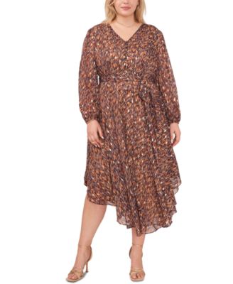 Robe longue à imprimé métallisé grande taille Vince Camuto 
