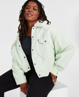 Veste en simili-sherpa grande taille Levis Trendy B Meadow Mist