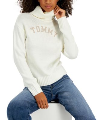 Tommy Jeans Womens Logo Turtleneck Sweater