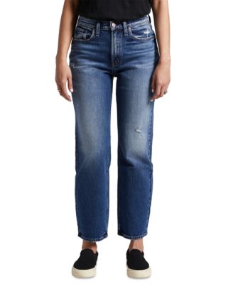 Silver Jeans Co. Womens Frisco High-Rise Straight Jeans