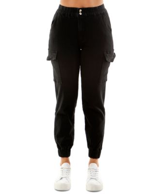 Madden Girl Juniors Cargo Joggers Black XL