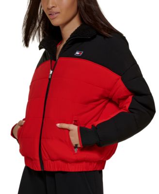 Tommy Hilfiger Womens Reversible Sherpa Jacket