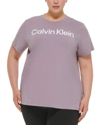 Calvin Klein Plus Size Logo-Print Crewneck