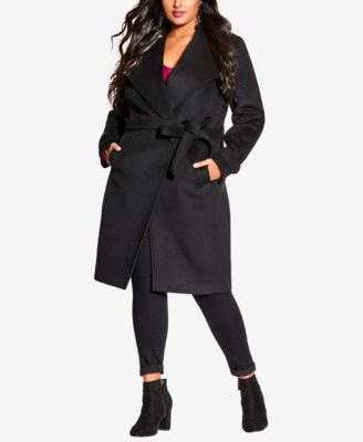 Manteau tendance grande taille City Chic « SO SLEEK »