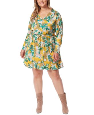 Jessica Simpson - Robe Shiloh Tie-Wa Bloom Field grande taille à la mode