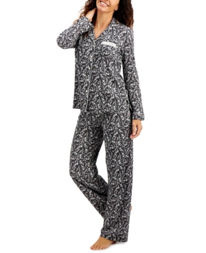 (Copy) Charter Club Plus Size Cotton Button-Front Brushed Knit pajama pants only. Top not included.  Floral XXL