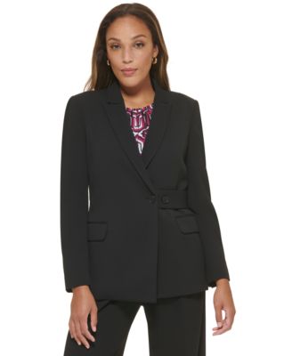 Calvin Klein Womens Side Button Blazer Black