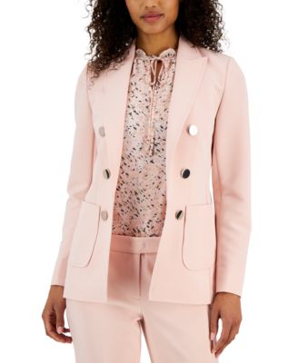 Anne Klein Women's Stretch Faux-Double-Breast Blazer Suit Jacket