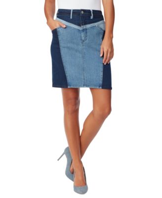 Gloria Vanderbilt Womens Severn Patchwork Denim Severn Patchwork