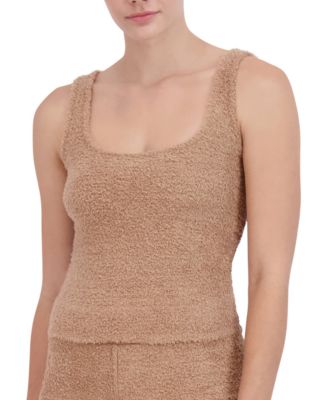 Steve Madden Womens Scoop-Neck Chenille Sleep Tank Top