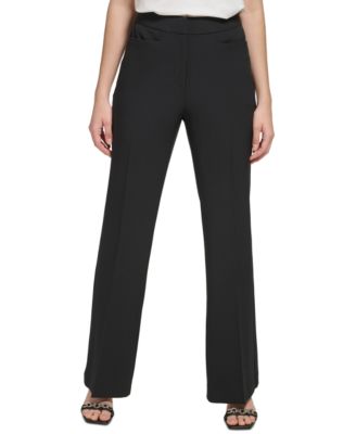 Calvin Klein Womens Straight Leg Pants Black