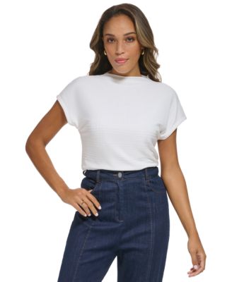 Casquette à rayures texturées pour femme Calvin Klein - Sl Crème