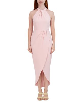 julia jordan Knot-Neck Tulip-Hem Midi Dress