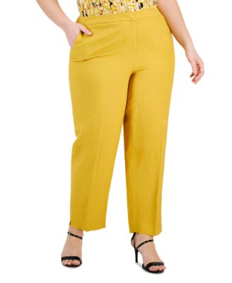 Kasper Plus Size Mid-Rise Straight-Le Butterscotch