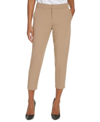 Tommy Hilfiger Womens Solid Sloane Elastic-Waist Dress Pants