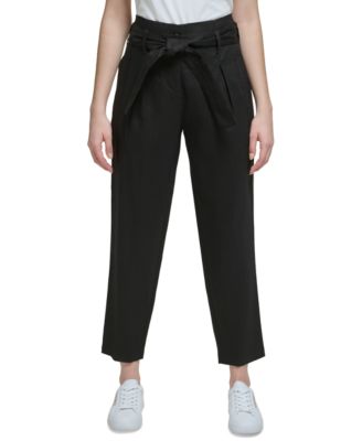 Pantalon taille haute à nouer pour femme Calvin Klein