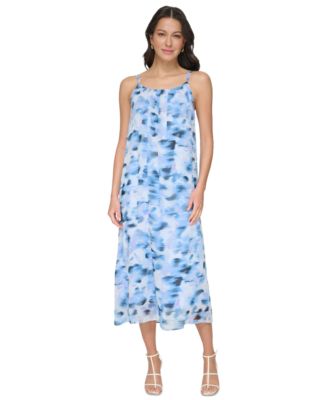 DKNY Sleeveless Printed Chiffon Mid Frosting