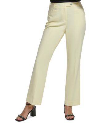 Calvin Klein Petite Solid Lux Straight-Leg Endive