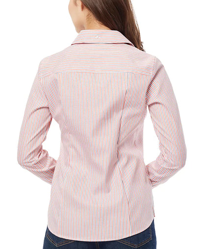 Jones New York Women's Easy Care Button Up long sleeve Shirt Coral Blush