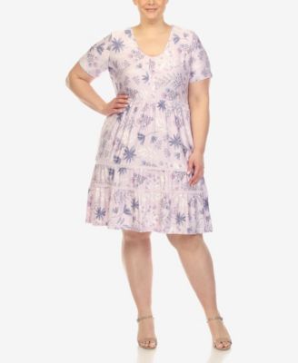 Mark White Mark Plus Size Floral