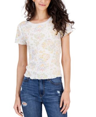 Hippie Rose Juniors Lace-Trim Lettuce-Edg Lilac Moon S