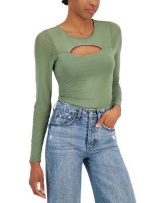 Crave Fame Crave Fame Juniors Cutout Bodysuit Black S