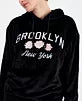 Love Tribe Juniors Embroidered Fleece Hoodie. Brooklyn New York. Black XL