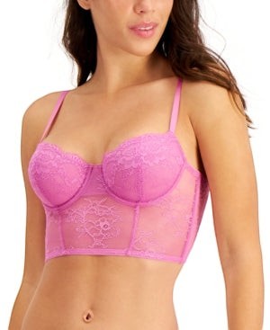 INC International Concepts Womens Lace Bustier Dutch Pink. XL