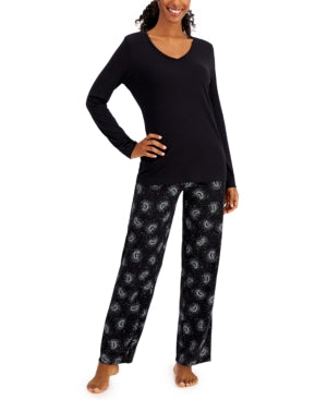 Charter Club Cotton Pajama pants Top only. No pants included . Solid Black XXL