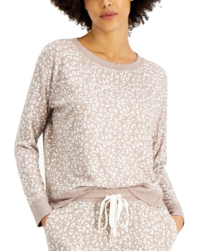 Alfani Printed Hacci Pajama Top